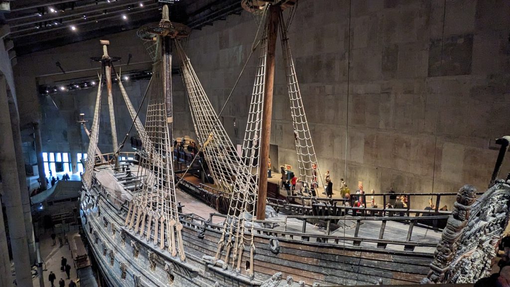 a model of a ship in a museum vasa schip stockholm
